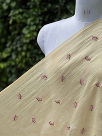 Embroidered 40gm Banarasi Chanderi Fabrics