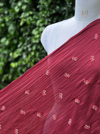 Embroidered 40gm Banarasi Chanderi Fabrics