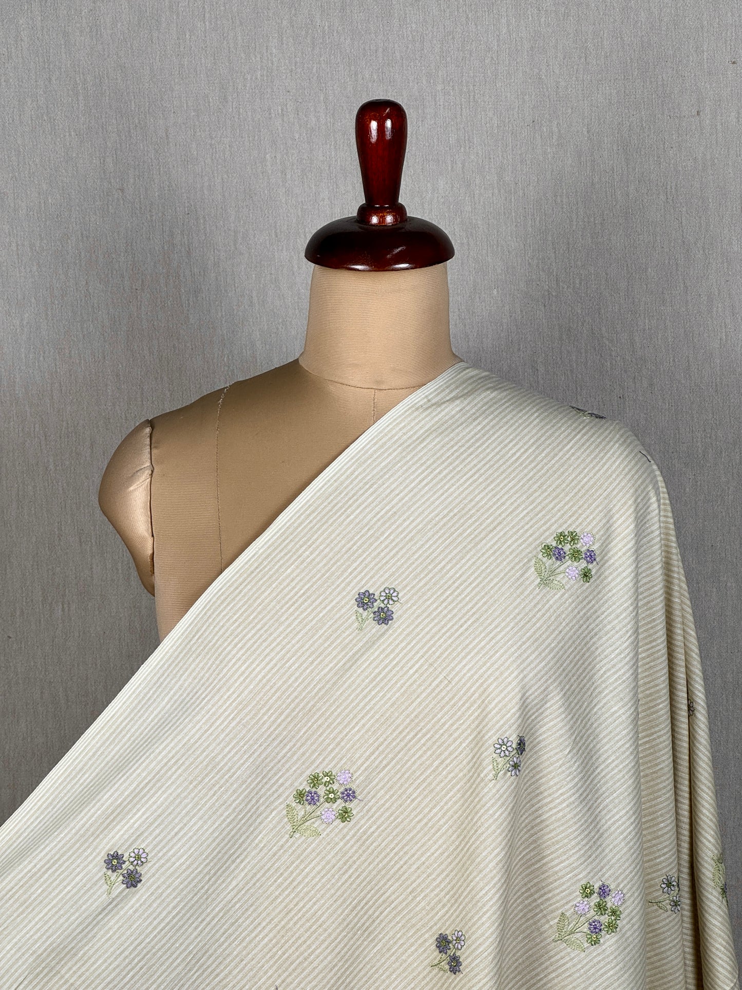 Embroidered Handloom Cotton Fabric