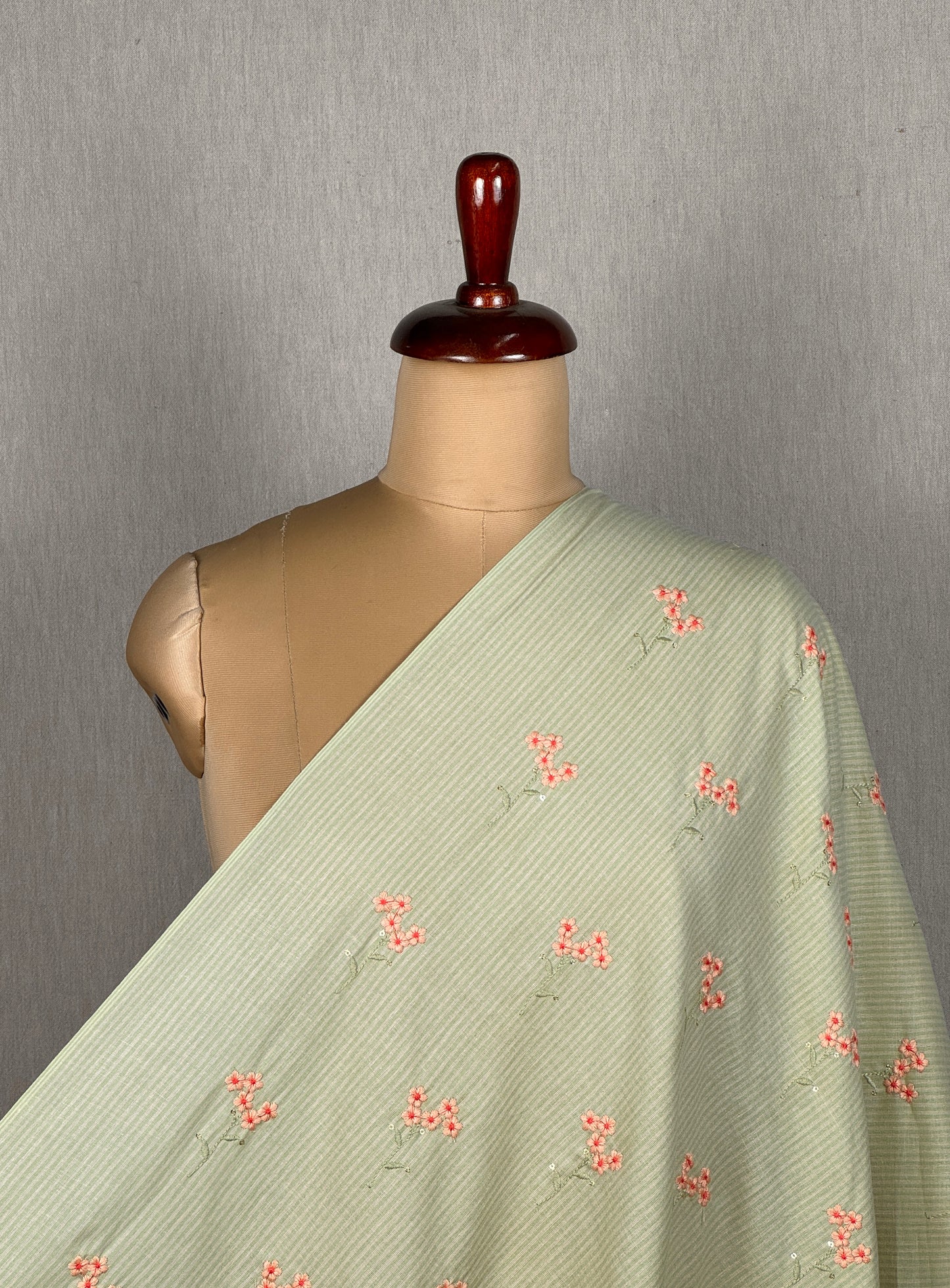 Embroidered Handloom Cotton Fabric