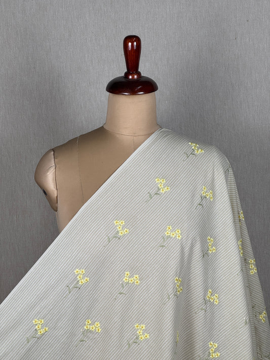 Embroidered Handloom Cotton Fabric