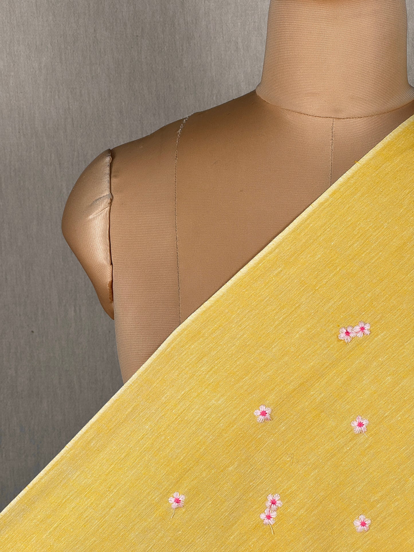 Embroidered Handloom Cotton Fabric