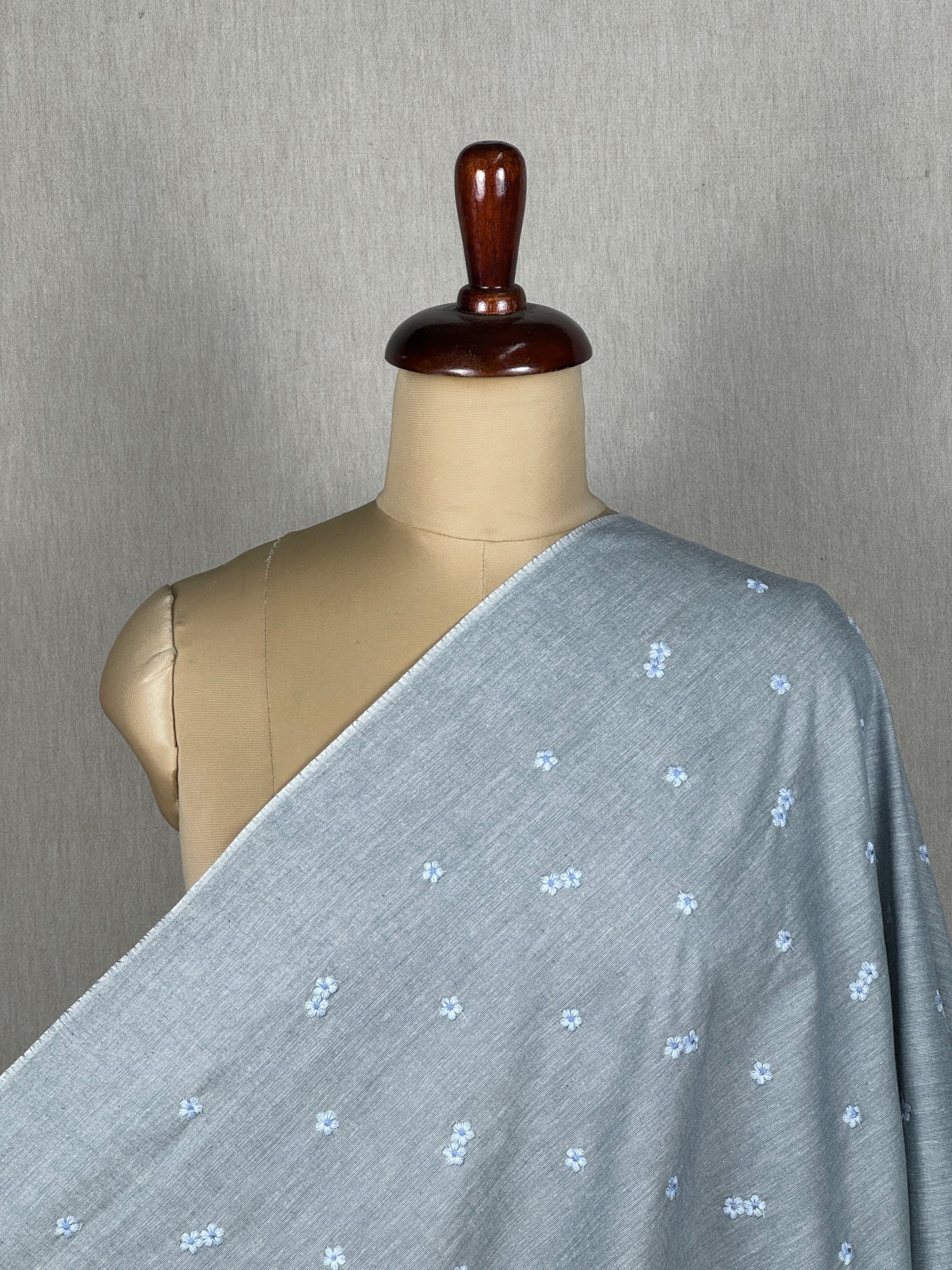 Embroidered Handloom Cotton Fabric