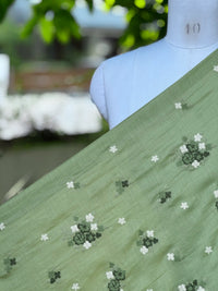 Embroidered 40gm Banarasi Chanderi Fabrics