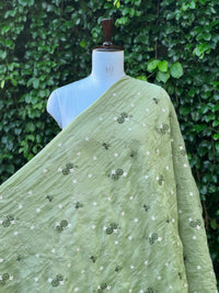 Embroidered 40gm Banarasi Chanderi Fabrics
