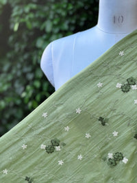 Embroidered 40gm Banarasi Chanderi Fabrics