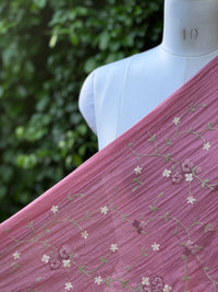 Embroidered 40gm Banarasi Chanderi Fabrics