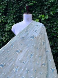 Embroidered 40gm Banarasi Chanderi Fabrics