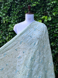 Embroidered 40gm Banarasi Chanderi Fabrics