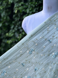 Embroidered 40gm Banarasi Chanderi Fabrics