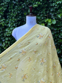 Embroidered 40gm Banarasi Chanderi Fabric