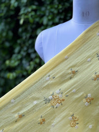 Embroidered 40gm Banarasi Chanderi Fabric