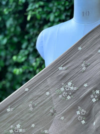 Embroidered 40gm Banarasi Chanderi Fabric