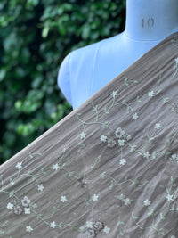 Embroidered 40gm Banarasi Chanderi Fabric