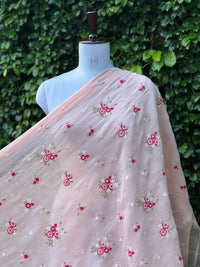Embroidered 40gm Banarasi Chanderi Fabric