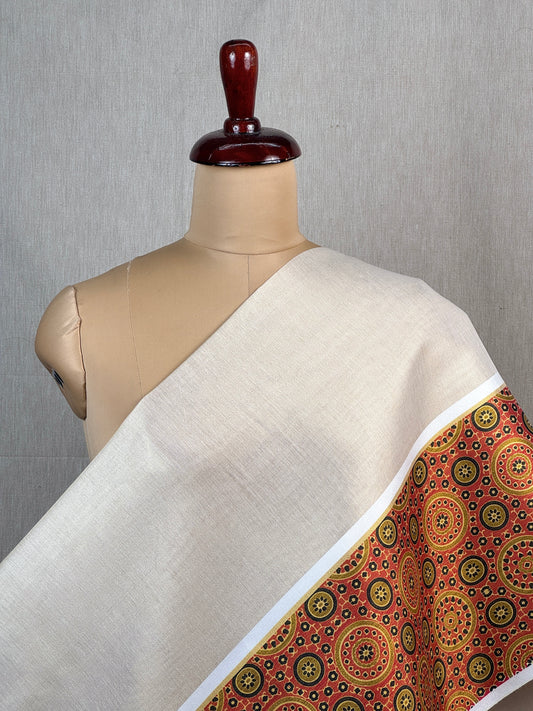 Digital Ajrak printed Cotton Tissue