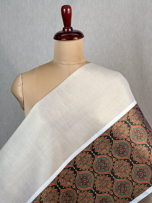 Digital Ajrak printed Cotton Tissue