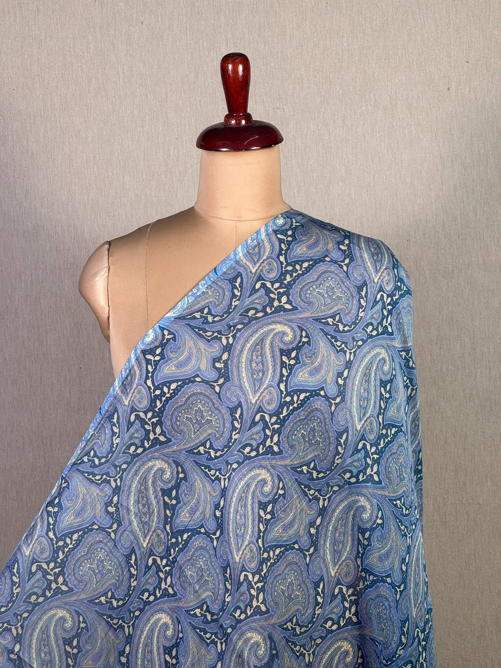 Printed Mul Chanderi Fabric