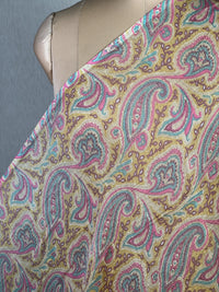 Printed Mul Chanderi Fabric