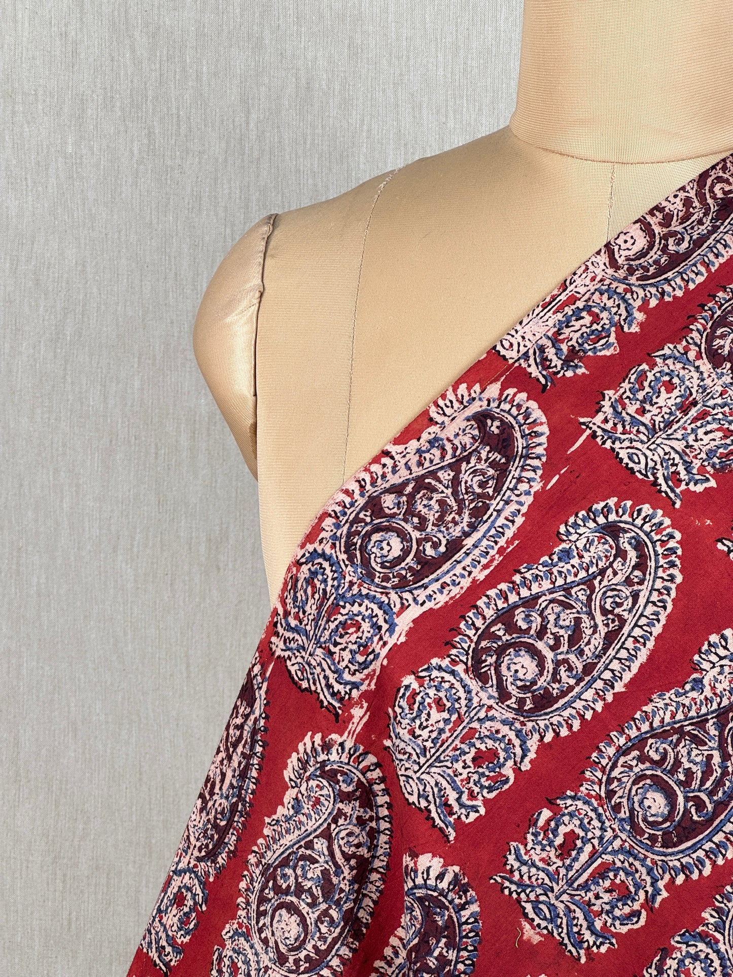 Kalamkari Printed  Cambric Cotton Fabric