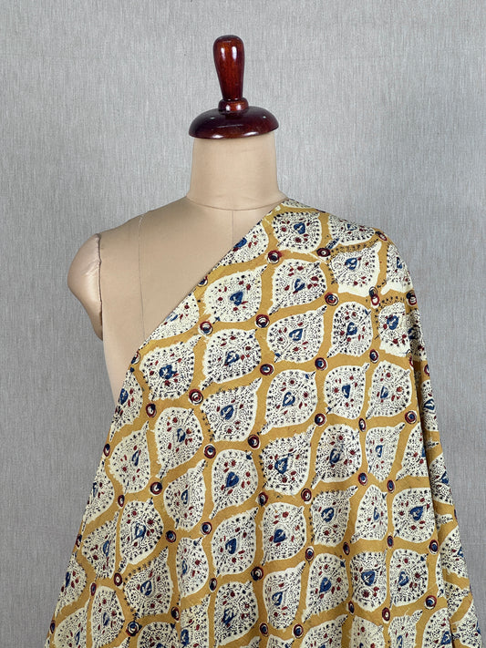 Kalamkari Printed  Cambric Cotton Fabric
