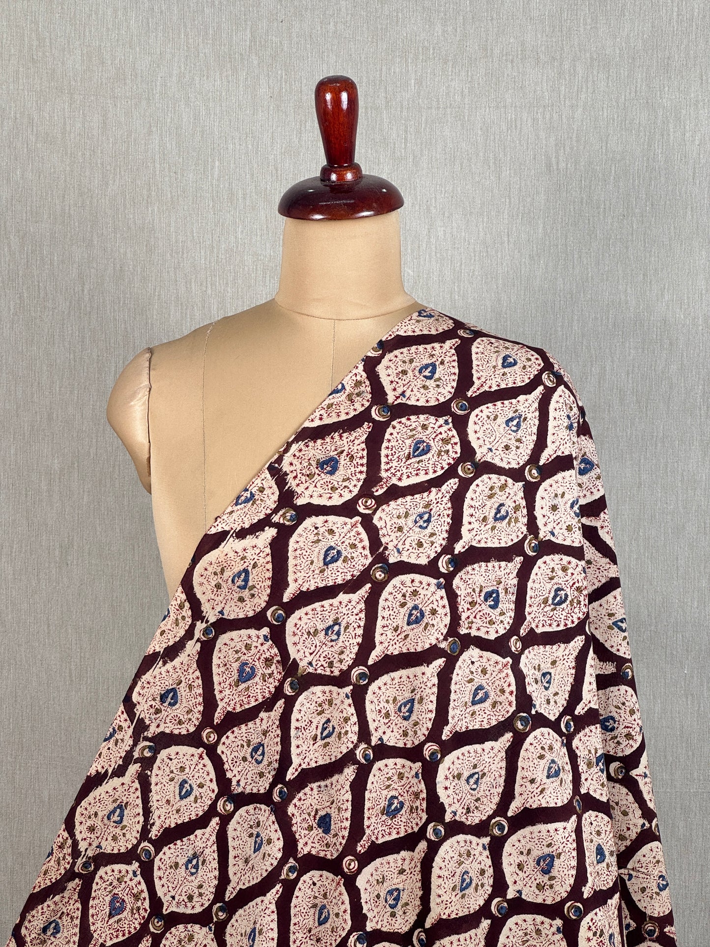 Kalamkari Printed  Cambric Cotton Fabric