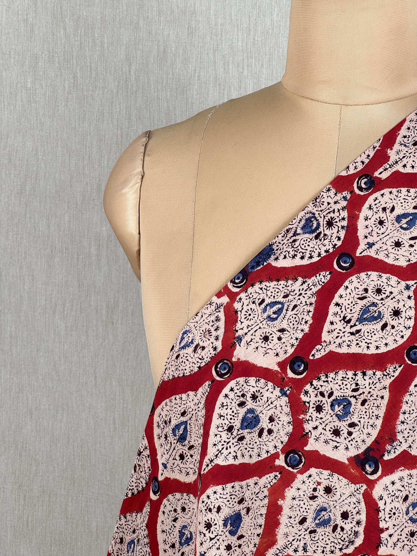Kalamkari Printed  Cambric Cotton Fabric