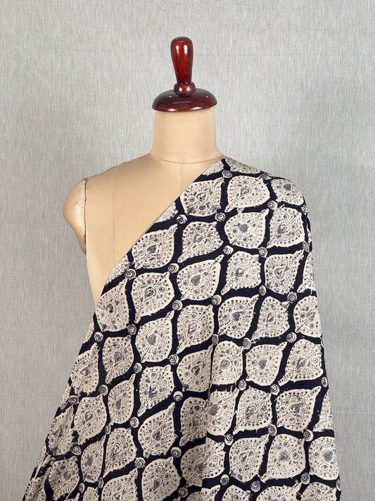Kalamkari Printed  Cambric Cotton Fabric