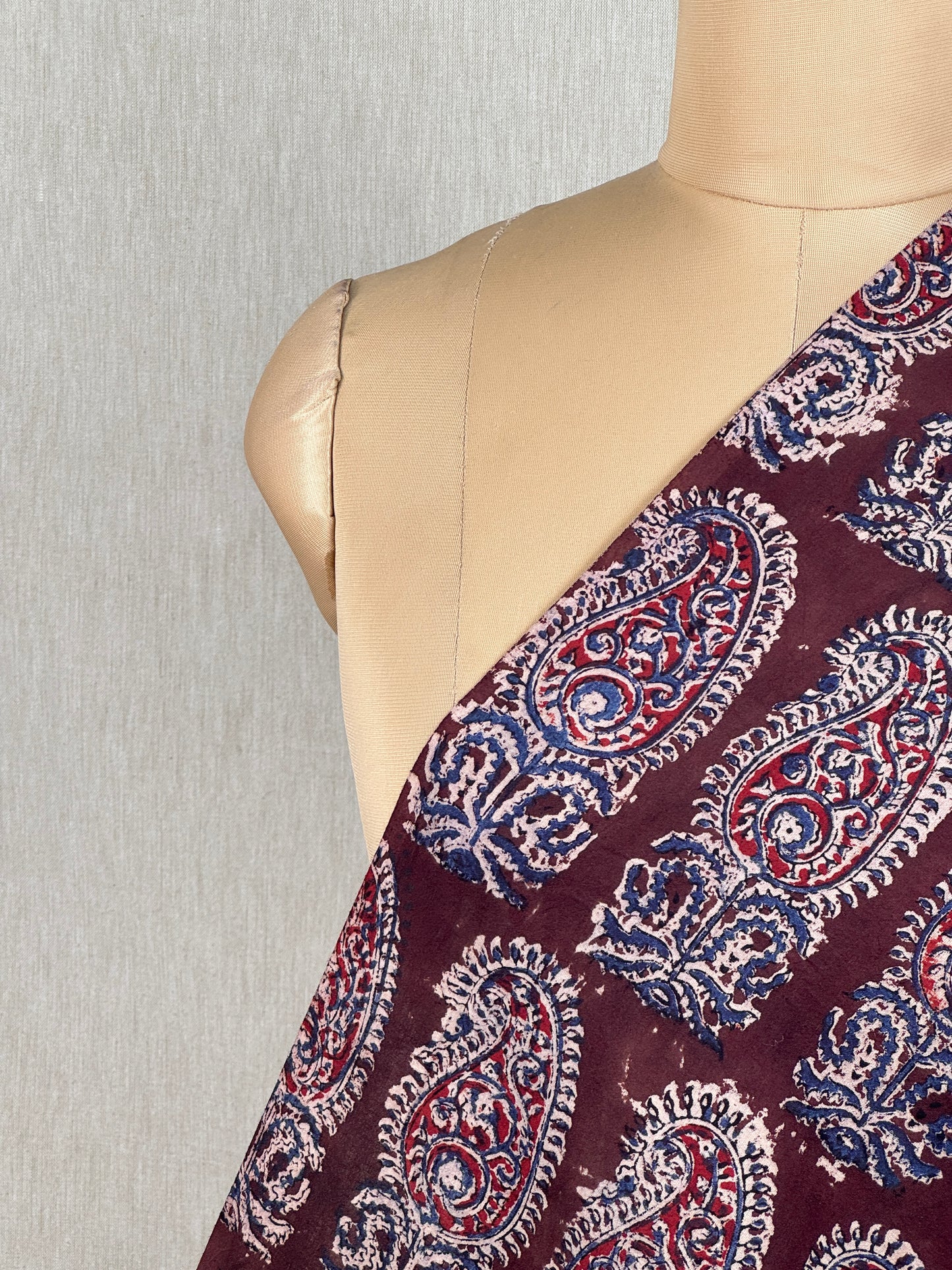 Kalamkari Printed  Cambric Cotton Fabric