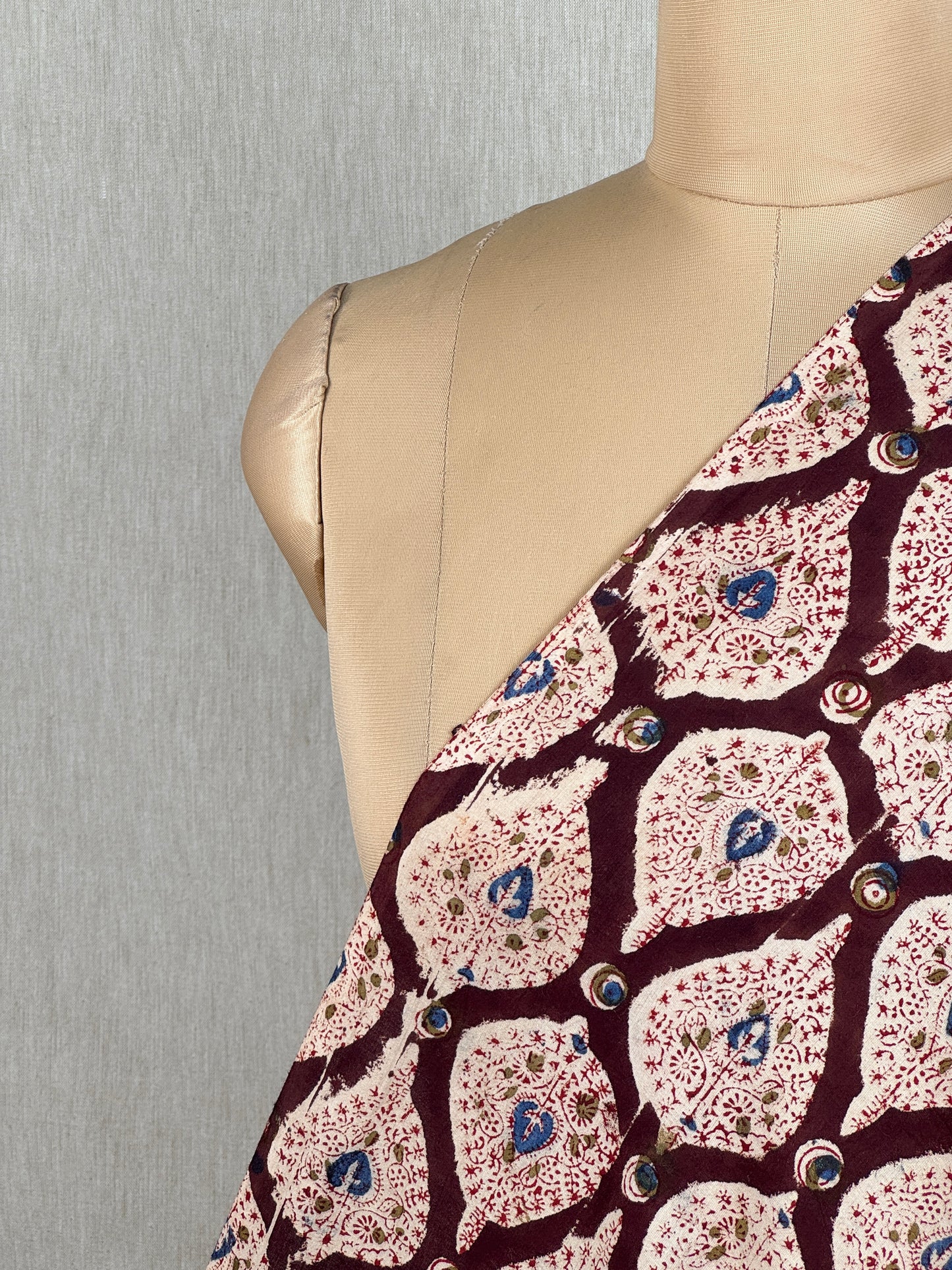 Kalamkari Printed  Cambric Cotton Fabric