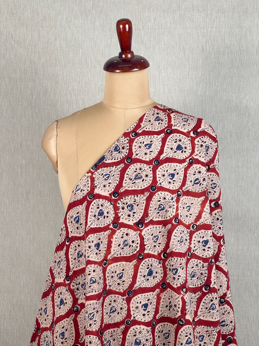 Kalamkari Printed  Cambric Cotton Fabric