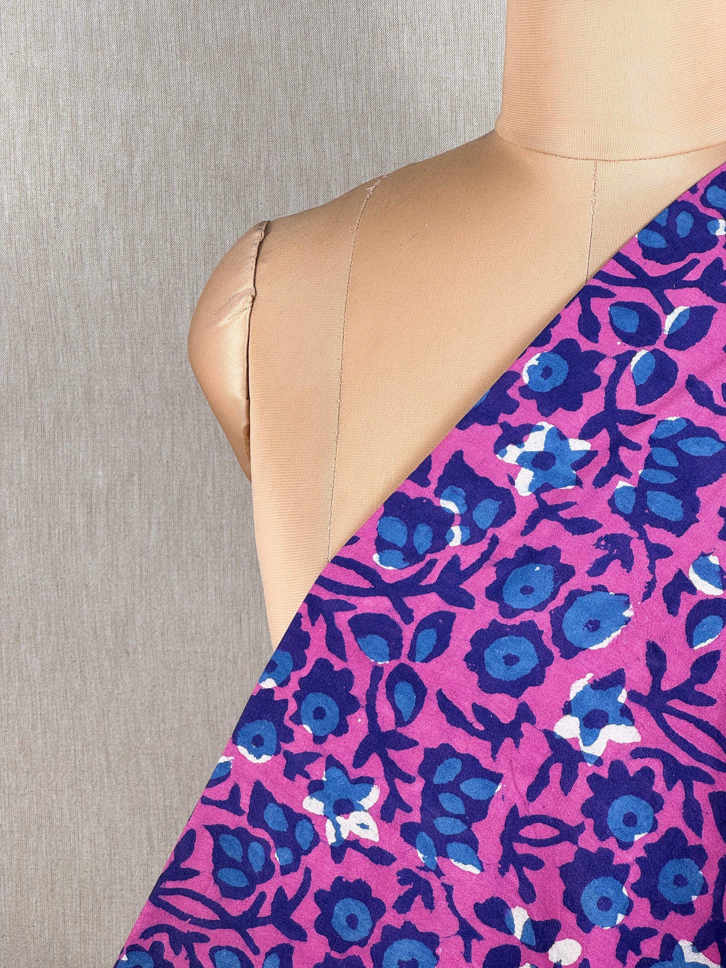 Ajrakh Dabu Block-printed Hakoba Cotton Fabric