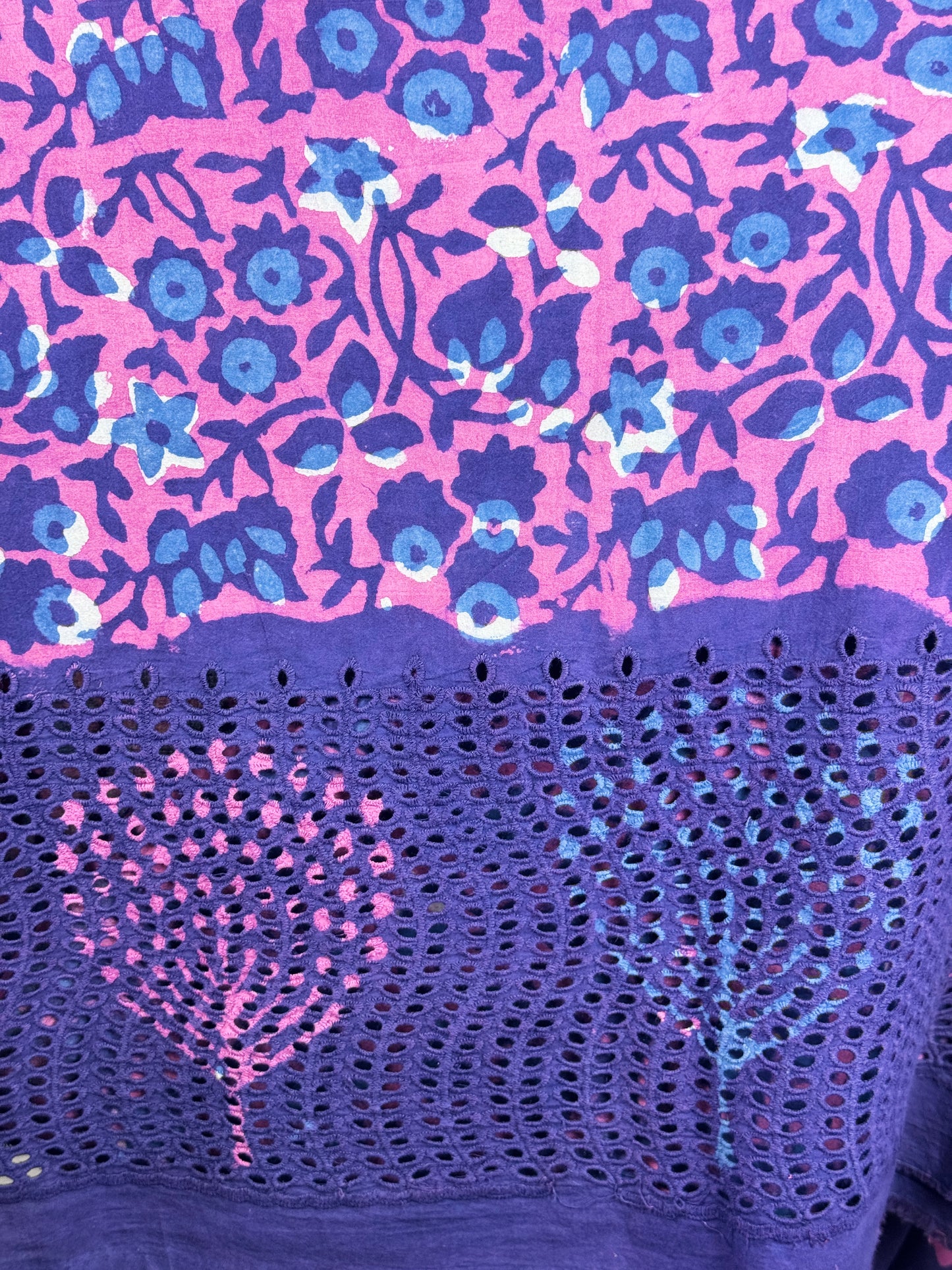 Ajrakh Dabu Block-printed Hakoba Cotton Fabric