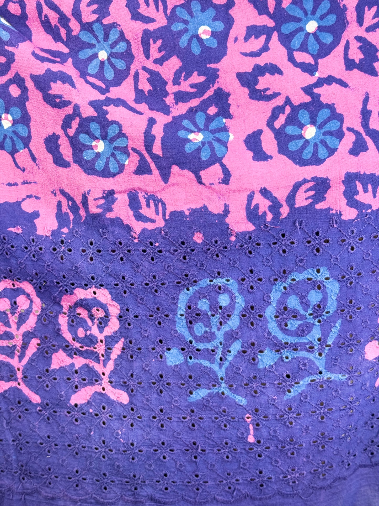 Ajrakh Dabu Block-printed Hakoba Cotton Fabric
