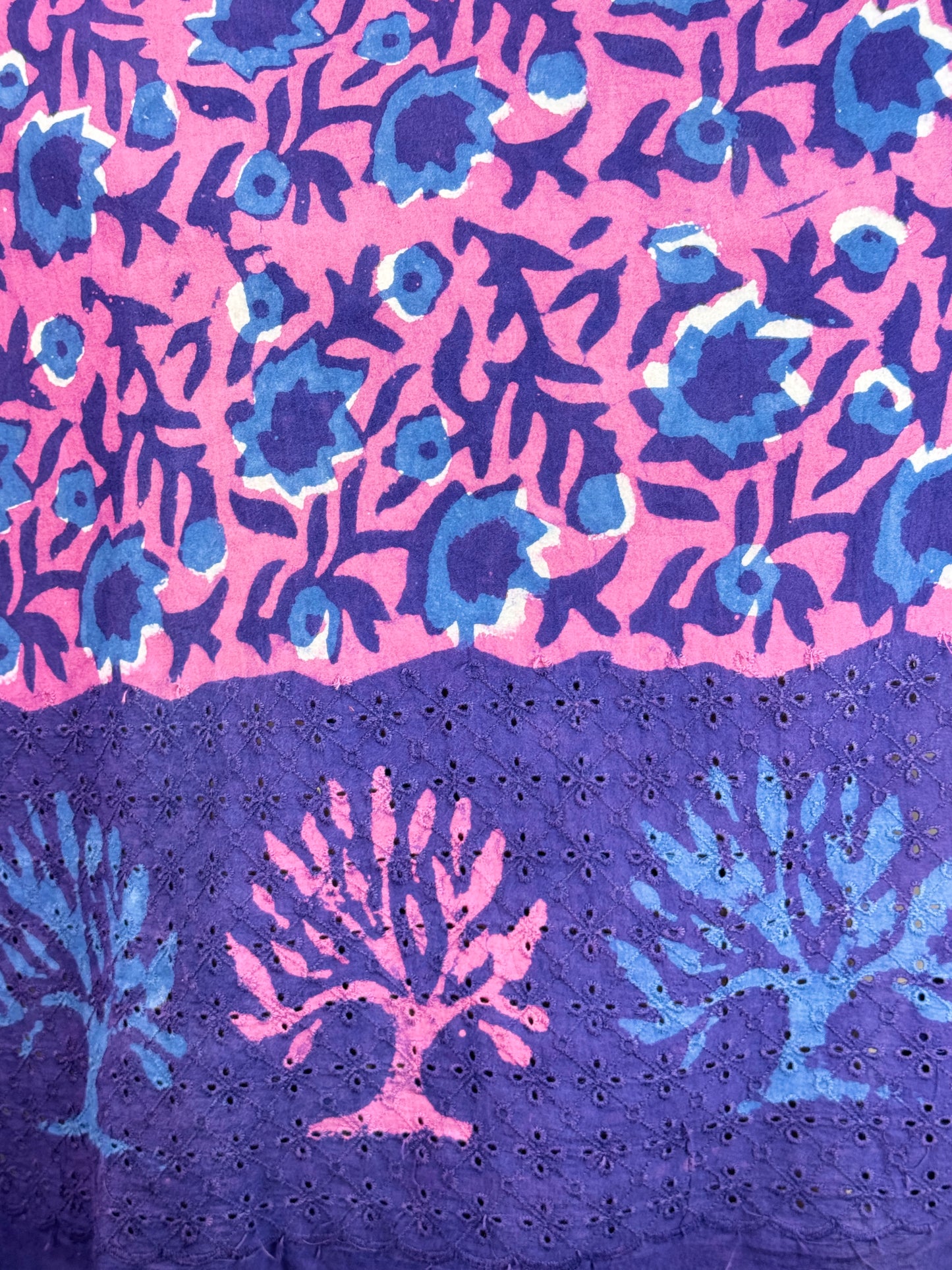 Ajrakh Dabu Block-printed Hakoba Cotton Fabric