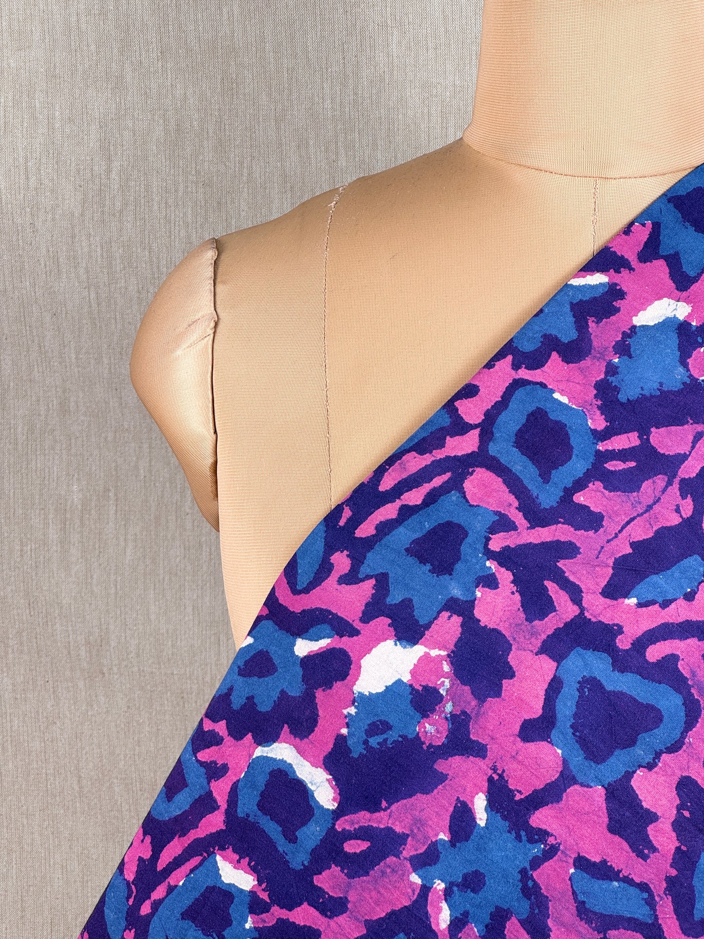 Ajrakh Dabu Block-printed Hakoba Cotton Fabric