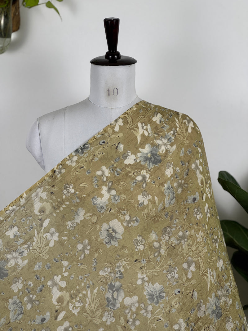 Printed Mul Chanderi Fabrics