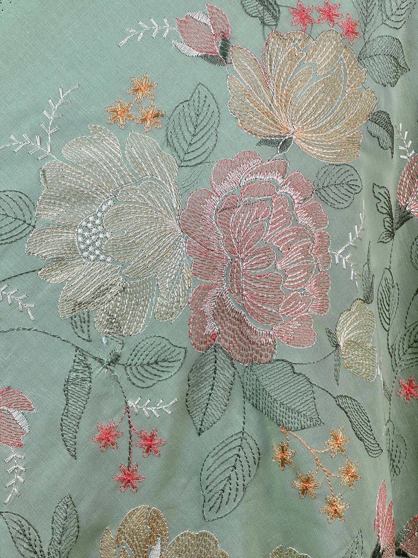 Embroidered Voile cotton Fabric