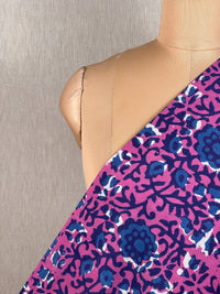 Ajrakh Dabu Block-printed Hakoba Cotton Fabric