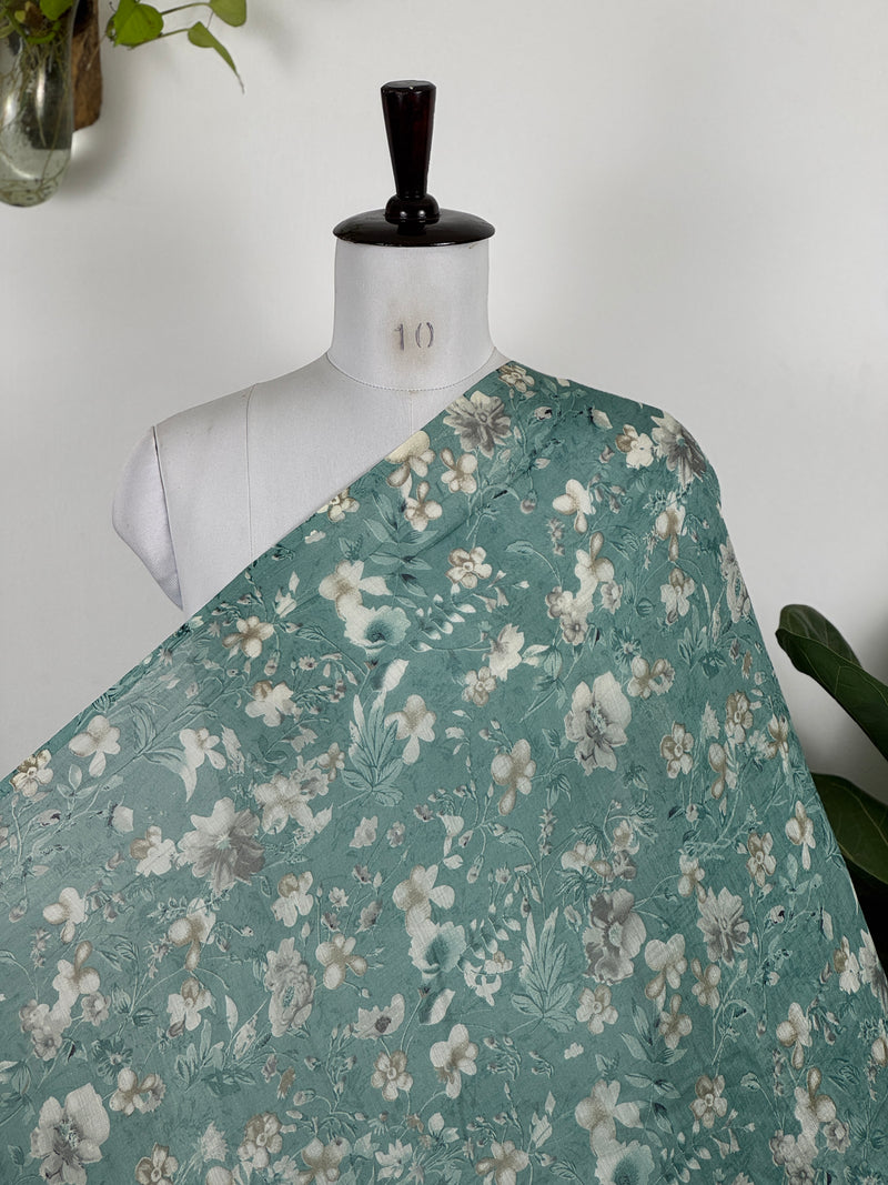 Printed Mul Chanderi Fabrics