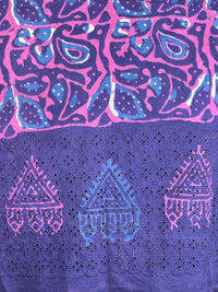 Ajrakh Dabu Block-printed Hakoba Cotton Fabric