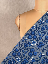 Ajrakh Dabu Block-printed Hakoba Cotton Fabric