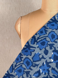 Ajrakh Dabu Block-printed Hakoba Cotton Fabric