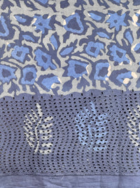 Ajrakh Dabu Block-printed Hakoba Cotton Fabric