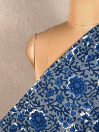 Ajrakh Dabu Block-printed Hakoba Cotton Fabric