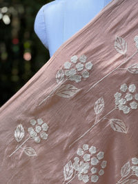 Applique Embroidered 40gm Banarasi Chanderi Fabric