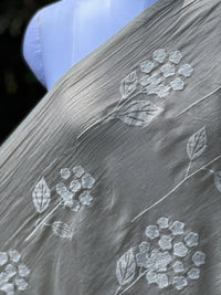 Applique Embroidered 40gm Banarasi Chanderi Fabric