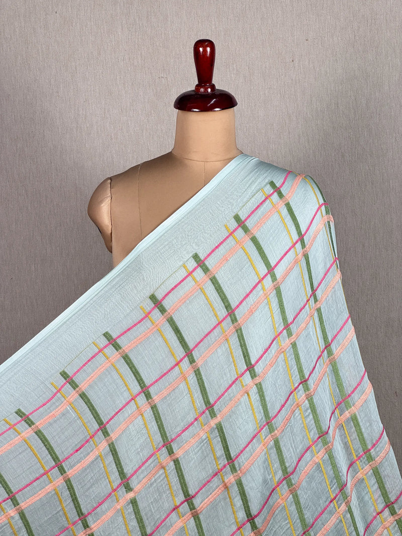 Embroidered 40gm Banarasi Chanderi Fabrics