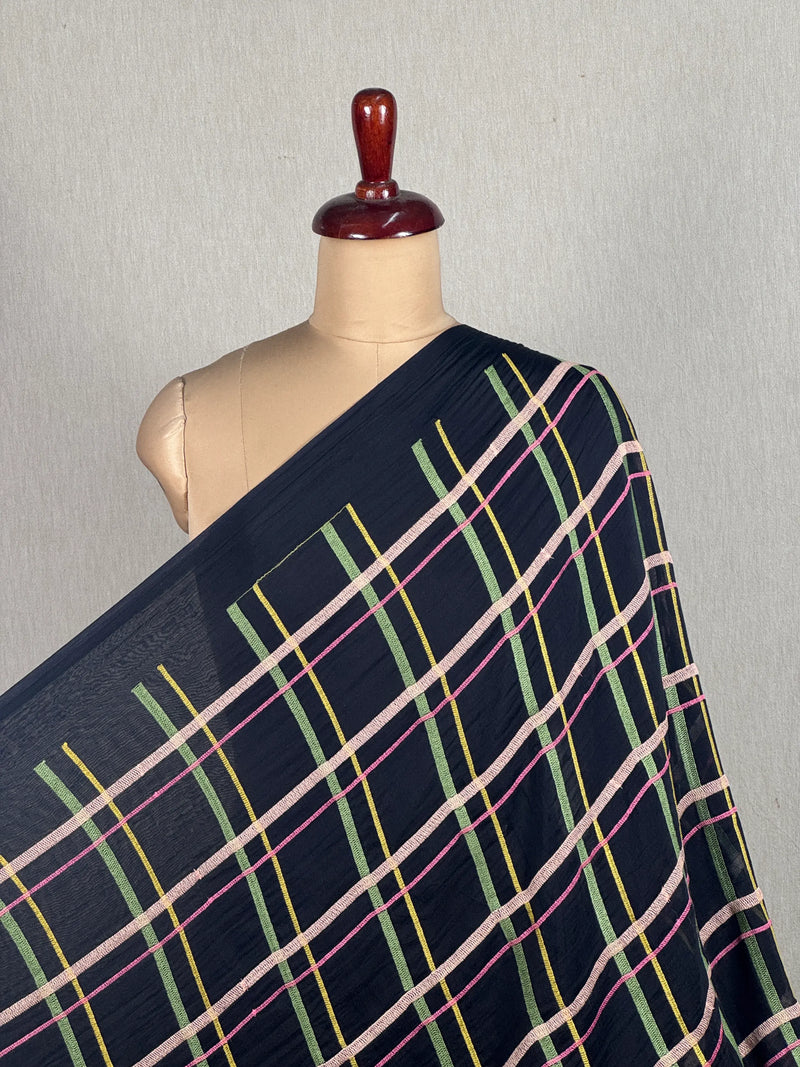 Embroidered 40gm Banarasi Chanderi Fabrics