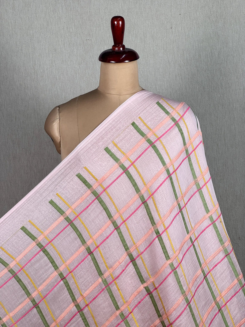 Embroidered 40gm Banarasi Chanderi Fabrics